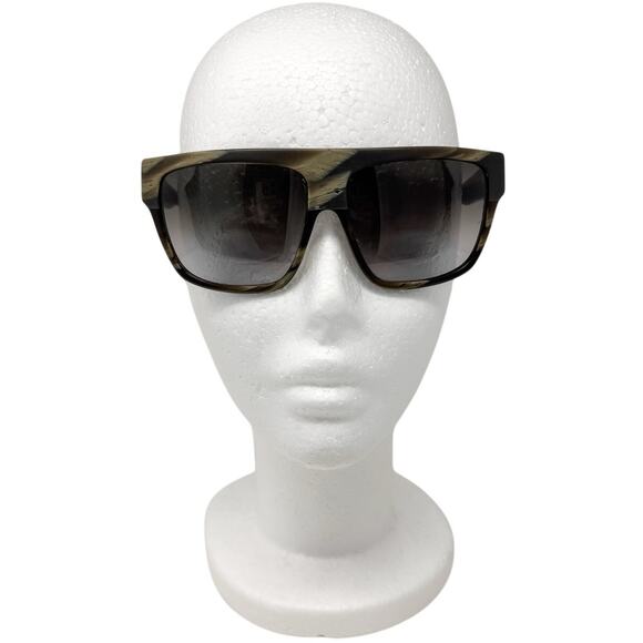 Balenciaga Inlaid Stripe Wood Grain Square Shield Sunglasses BA56-61B w/ case - Picture 3 of 9